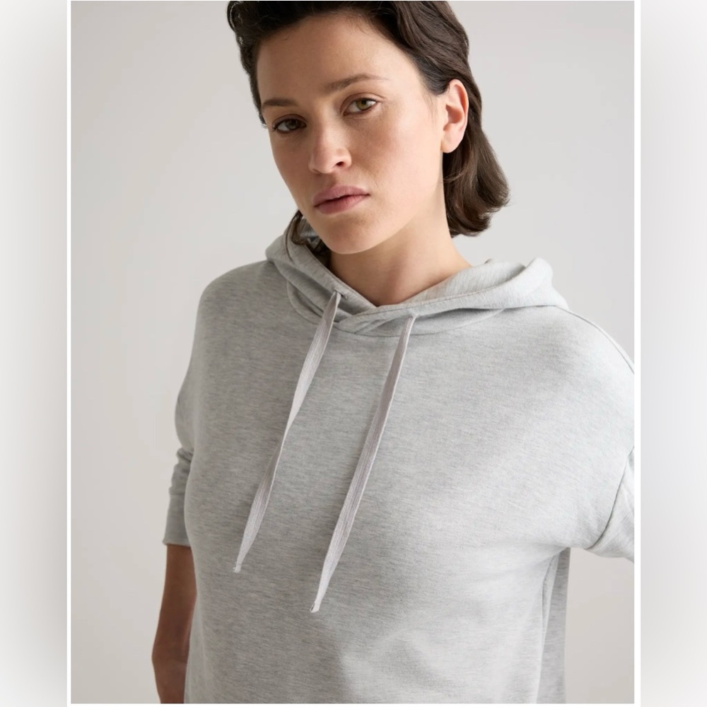 Quince Supersoft Fleece Hoodie & Wide Leg Pants (set), small - Picture 4 of 14